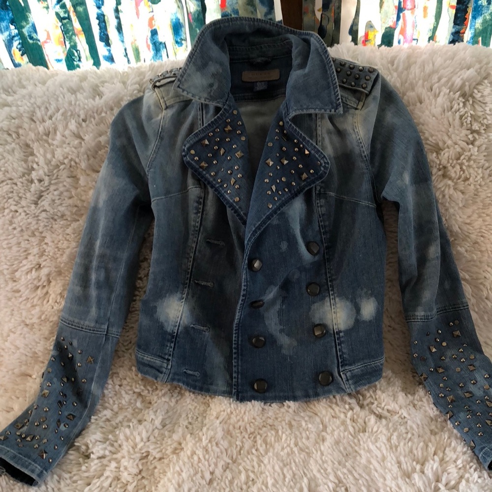 Military inspired denim jacket